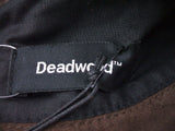 Deadwood リサイクルレザー スエード 新品タグ付 帽子  ハット ブラウン メンズ デッドウッド【中古】2-0822A∞
