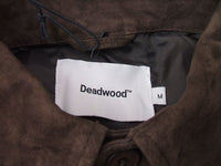 Deadwood SHORELINE SHIRT SUEDE 新品タグ付 レザー スエード M 長袖シャツ ブラウン メンズ デッドウッド【中古】2-0822T∞