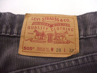 Levi's コーデュロイ メキシコ製 505 YKK クロタブ 古着 パンツ チャコールグレー メンズ リーバイス【中古】2-0910T♪