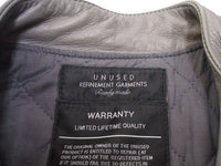 UNUSED US0707 サイズ2 Thinsulate シンサレート レザー ライダースジャケット グレー メンズ アンユーズド【中古】2-1107T♪