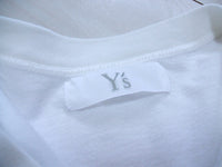 Y's mv-t04-044 Vネック サイズ2 長袖Ｔシャツ ホワイト メンズ ワイズ/Yohji【中古】2-0809M△