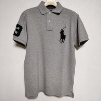 POLO RALPH LAUREN ビッグポニー コットン 半袖 ポロシャツ グレー メンズ ポロ・ラルフローレン【中古】3-0715S∞