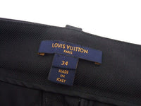LOUIS VUITTON ルイヴィトンジャパン イタリア製 サイズ34 ジップ パンツ ブラック レディース ルイ・ヴィトン【中古】2-1020T♪