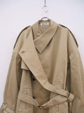 KEISUKEYOSHIDA Belted tranch coat ベルテッド トレンチコート ベージュ メンズ ケイスケヨシダ【中古】2-1204T♪