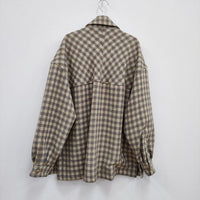 taupe 新品 定価41800円 Ring Wool Check CPO Jacket サイズ02 ジャケット ベージュ メンズ トープ【中古】2-1225T♪