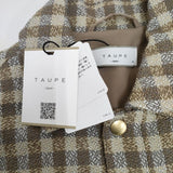 taupe 新品 定価41800円 Ring Wool Check CPO Jacket サイズ02 ジャケット ベージュ メンズ トープ【中古】2-1225T♪