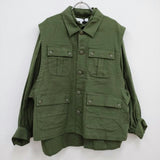 F/CE. 新品 LAYERED OG COTTON SHIRT レイヤードシャツ 定価39600円  長袖シャツ 22AW カーキ メンズ エフシーイー【中古】3-1005T♪