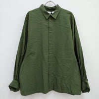 F/CE. 新品 LAYERED OG COTTON SHIRT レイヤードシャツ 定価39600円  長袖シャツ 22AW カーキ メンズ エフシーイー【中古】3-1005T♪