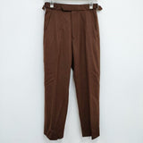 YOKE 新品 COVERED STRAIGHT FIT TROUSERS 定価39600円 トラウザーズ パンツ 22AW ブラウン メンズ ヨーク【中古】3-1005T♪