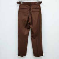 YOKE 新品 COVERED STRAIGHT FIT TROUSERS 定価39600円 トラウザーズ パンツ 22AW ブラウン メンズ ヨーク【中古】3-1005T♪