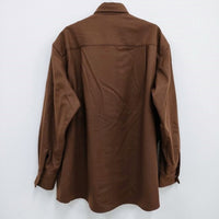 YOKE 新品 COVERED OVERSIZE SHIRT 定価37400円 オーバーサイズシャツ 長袖シャツ 22AW ブラウン メンズ ヨーク【中古】3-1005T♪