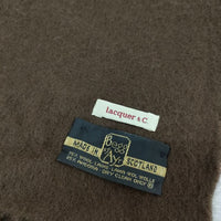 lacquer&c ラクアアンドシー フリンジ スコットランド製 ウール アンゴラ マフラー ストール ブラウン メンズ【中古】3-1206T◎