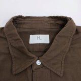 HERILL Cotton Cashmere Brush Regular Collar コットン カシミヤ 定価35200円 長袖シャツ 22AW ブラウン ヘリル【中古】3-1017T♪