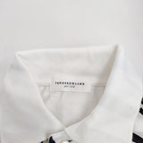 TOMORROWLAND プリント サイズS ポロシャツ ホワイト ブラック メンズ トゥモローランド【中古】3-0624S♪