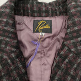 Needles Chester Coat - Wool Jacquard 定価97900円 サイズM ロング チェスターコート エンジ チャコールグレー メンズ ニードルス【中古】3-1103A◎