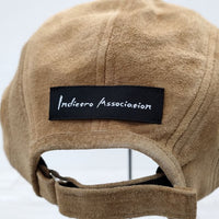 Indietro Association 新品 Leather Jet Cap ヌバックキャップ 定価15400円 豚革 サイズ1 帽子 キャップ ベージュ メンズ インディエトロアソシエーション【中古】3-1222T◎#