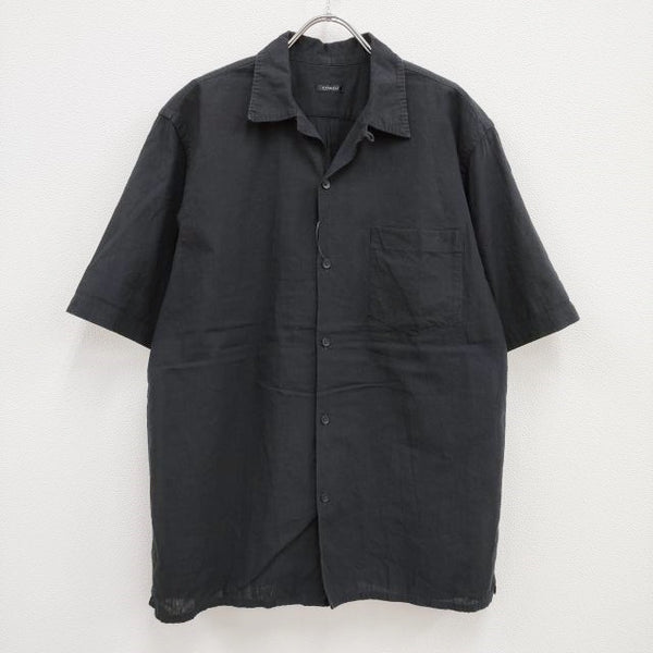 COMOLI ベタシャン オープンカラーシャツ サイズ2 P01-02009 半袖シャツ ブラック メンズ コモリ【中古】3-0815S♪