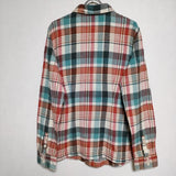 patagonia 53915 FJORD FLANNEL SHIRT オーガニックコットン ネルシャツ チェック 長袖シャツ ブルー ブラウン レディース パタゴニア【中古】3-1030T∞