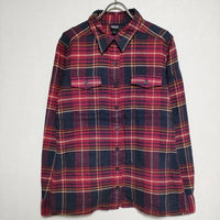 patagonia 53915 FJORD FLANNEL SHIRT オーガニックコットン ネルシャツ チェック 長袖シャツ レッド レディース パタゴニア【中古】3-1030T∞