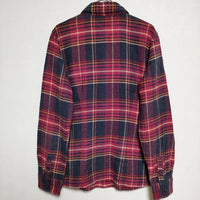 patagonia 53915 FJORD FLANNEL SHIRT オーガニックコットン ネルシャツ チェック 長袖シャツ レッド レディース パタゴニア【中古】3-1030T∞