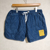 NATAL DESIGN デニムキルティングショーツ QUILTED SHORTS サイズL ショートパンツ ブルー レディース ネイタルデザイン【中古】3-1121M△