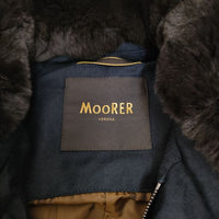 MOORER MORRIS-L ウールカシミヤ コロネット株式会社 日本国内正規品 ラビットファー イタリア製 ダウンジャケット ムーレー【中古】3-1112A♪