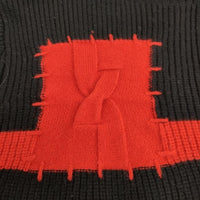 kudos tomorrow's kids sweater タートルネック セーター サイズ1 ウール ニット ブラック レッド メンズ クードス【中古】3-1228T♪