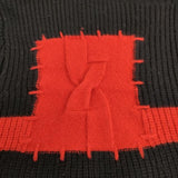 kudos tomorrow's kids sweater タートルネック セーター サイズ1 ウール ニット ブラック レッド メンズ クードス【中古】3-1228T♪