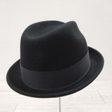 KANGOL 中折れハット K0877SM CA01474 USA製 アメリカ製 ウール 帽子 ハット ブラック メンズ カンゴール【中古】3-1225T◎