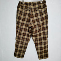 Graphpaper Wool check cook pants GM194-40527 定価35200円 チェック ウール パンツ ブラウン ベージュ メンズ グラフペーパー【中古】4-0106T∞