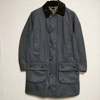 Barbour SL BORDER ボーダースリーワラント オイルド コート  ジャケット ネイビー メンズ バブアー【中古】4-0106T∞