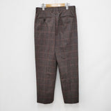 AURALEE BLUEFACED WOOL CHECK WIDE SLACKS 定価38500円 サイズ3 パンツ ブラウン メンズ オーラリー【中古】4-0111T◎