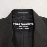 Yohji Yamamoto POUR HOMME 1991SS REPLICA カバンジャケット ウールギャバジン HW-J68-140 ブラック ヨウジヤマモトプールオム【中古】4-0105T♪