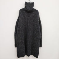 Yohji Yamamoto POUR HOMME オーバーサイズ タートルネック セーター ロング丈 アルパカ ニット ヨウジヤマモトプールオム【中古】4-0124T♪