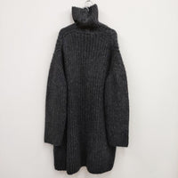 Yohji Yamamoto POUR HOMME オーバーサイズ タートルネック セーター ロング丈 アルパカ ニット ヨウジヤマモトプールオム【中古】4-0124T♪