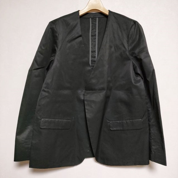 semoh ノーカラージャケット コットン SA01-5-01 テーラードジャケット ブラック メンズ セモー【中古】4-0306M∞