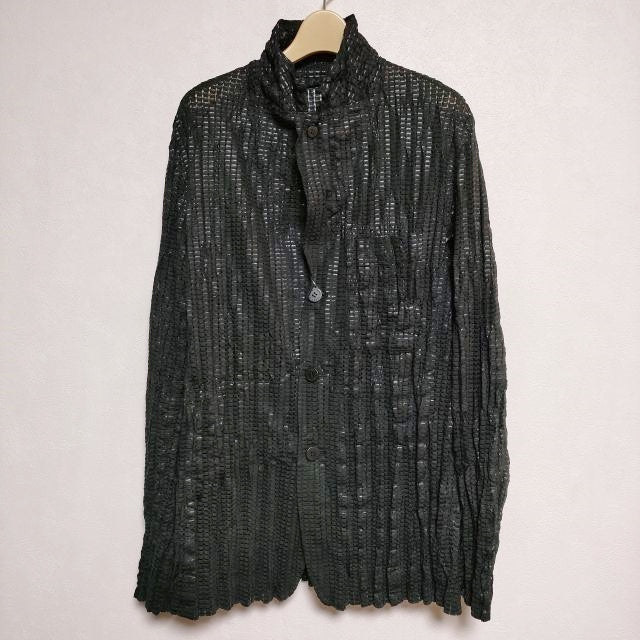 ISSEY MIYAKE MEN ME73FD043 プリーツ加工 レース ジャケット