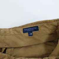 RICCARDO METHA 1TUCK WIDE PANTS J8132 ワンタック コーデュロイ 太畝 サイズ48 パンツ ブラウン メンズ リカルドメッサ【中古】4-0124T♪